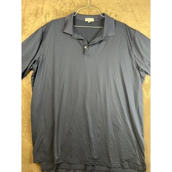 Peter Millar Summer Comfort Golf Polo Men's Size 2XL Blue Navy Shirt Performance - Picture 1 of 5